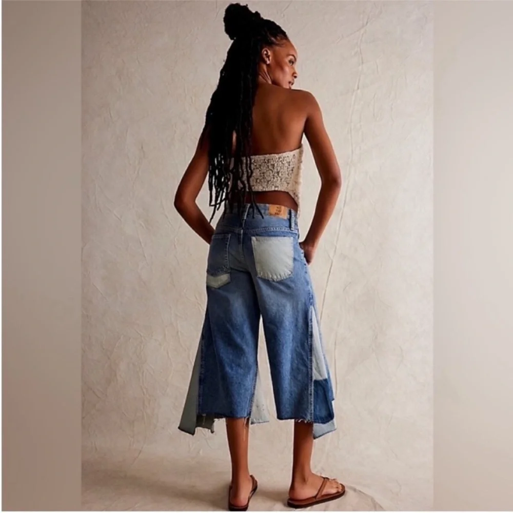 NWOT We The Free - Ripple Wide-Leg Cropped Jeans, 28